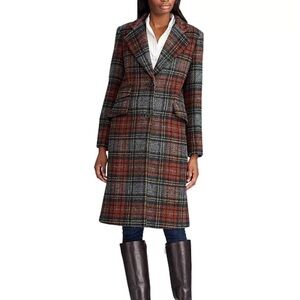 Ralph Lauren Multicolor Plaid Wool Coat women’s size 6